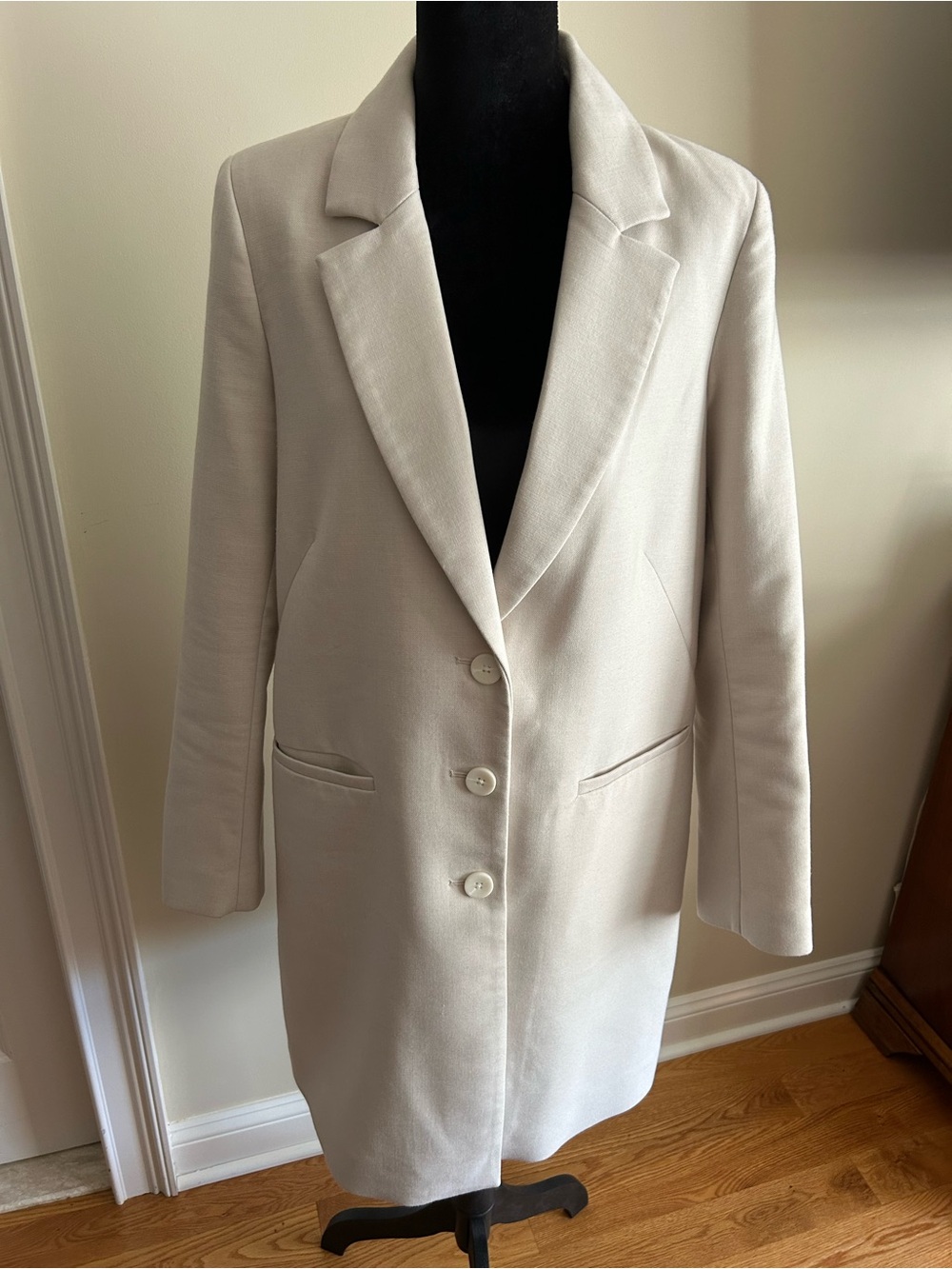 Soia & Kyo Cream Single-Breasted Coat